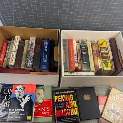 2 Bankers Boxes of BOOK; Western & History + Others