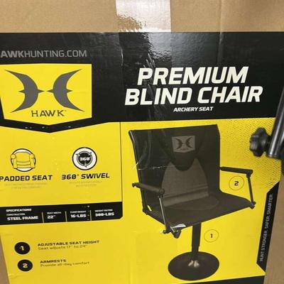 Hawk Pair of Blind Swivel Chairs Adjustable NEW