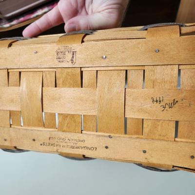 Lot of 3 Longaberger Baskets Bread Basket Brick Warmer plate 1998 2000 Century Celebration 2004