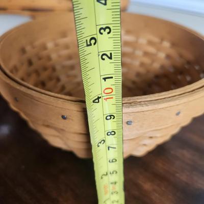 Lot of 3 Longaberger Baskets Bread Basket Brick Warmer plate 1998 2000 Century Celebration 2004