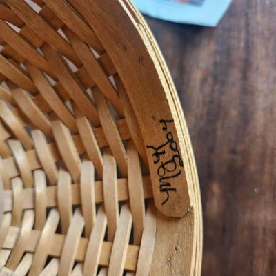 Lot of 3 Longaberger Baskets Bread Basket Brick Warmer plate 1998 2000 Century Celebration 2004