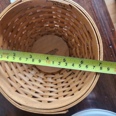 Lot of 3 Longaberger Baskets Bread Basket Brick Warmer plate 1998 2000 Century Celebration 2004