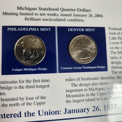 Statehood Quarters Collection W Postal Postage Stamps 50 States, Capitol & 5 Territories