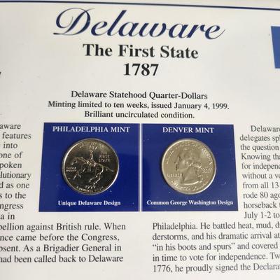 Statehood Quarters Collection W Postal Postage Stamps 50 States, Capitol & 5 Territories