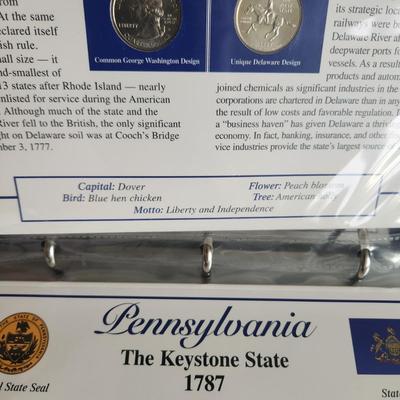 Statehood Quarters Collection W Postal Postage Stamps 50 States, Capitol & 5 Territories
