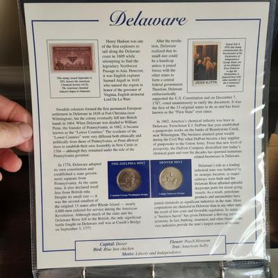 Statehood Quarters Collection W Postal Postage Stamps 50 States, Capitol & 5 Territories
