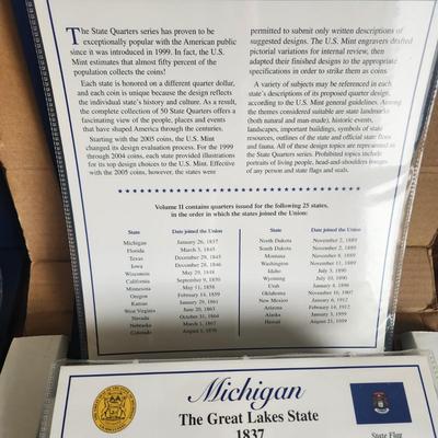 Statehood Quarters Collection W Postal Postage Stamps 50 States, Capitol & 5 Territories