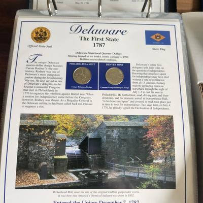Statehood Quarters Collection W Postal Postage Stamps 50 States, Capitol & 5 Territories