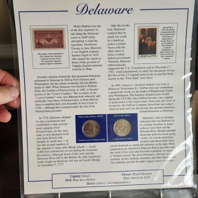 Statehood Quarters Collection W Postal Postage Stamps 50 States, Capitol & 5 Territories