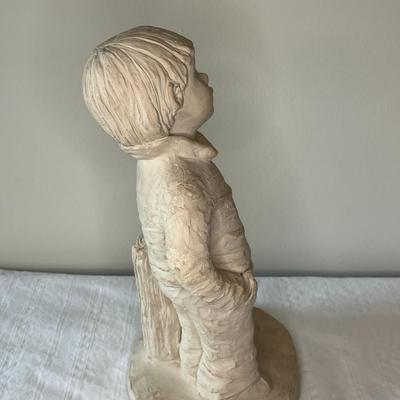 "Bright Eyes" Boy With Dog Sculpture (LR)