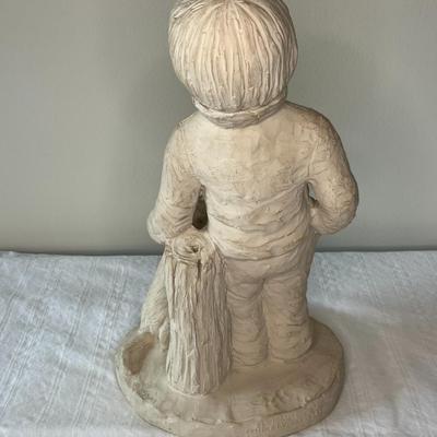 "Bright Eyes" Boy With Dog Sculpture (LR)