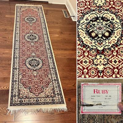Ruby - 8ft Power Loomed Belgian Runner Rug (O-RG)