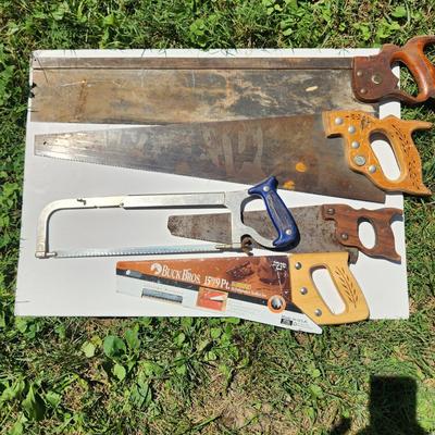 Lot of 5 Saws C.E. Jennings New York Buck Bros,