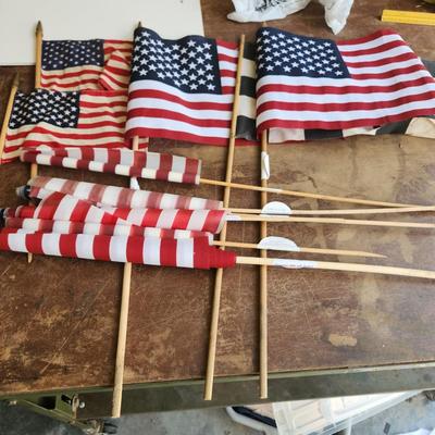American & Checker Flags Lot