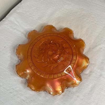 Vintage Dugan Marigold Carnival Glass Bowl (LR)