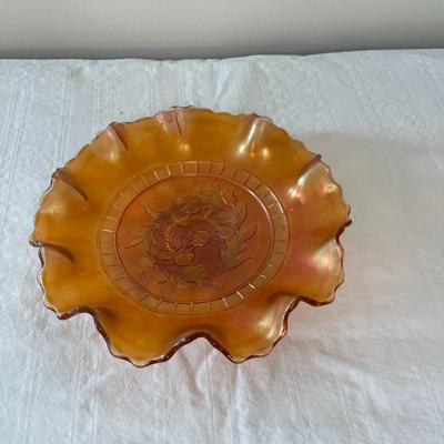 Vintage Dugan Marigold Carnival Glass Bowl (LR)
