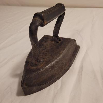 Two Antique Cast Iron Sad Irons (FE-EL)