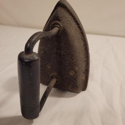 Two Antique Cast Iron Sad Irons (FE-EL)