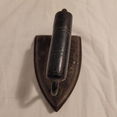 Two Antique Cast Iron Sad Irons (FE-EL)