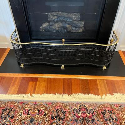 Black and Brass Fireplace Screen (LR)