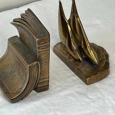 Mismatched Set of Brass Bookends (LR)