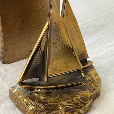 Mismatched Set of Brass Bookends (LR)