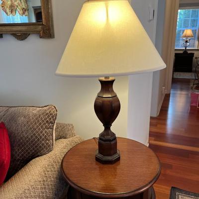 Wooden Base Table Lamp (LR)