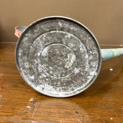 Nice Blue Metal Hand Painted Watering Pitcher