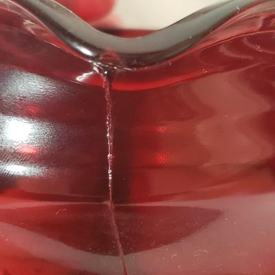 Red Glass Dishes and Pitcher (K-KD)