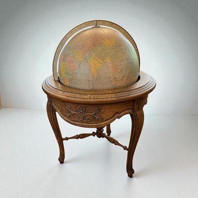 World Globe in Wooden Floor Stand (LR)
