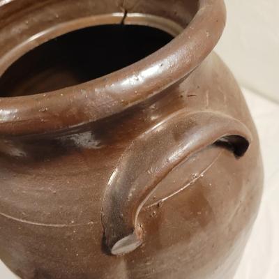 Three Antique Stoneware Butter Churn Crocks (FE-EL)
