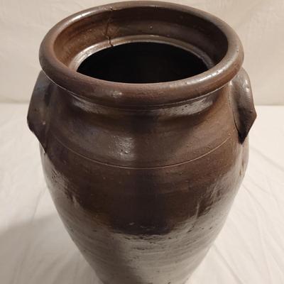 Three Antique Stoneware Butter Churn Crocks (FE-EL)