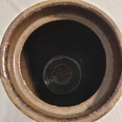 Three Antique Stoneware Butter Churn Crocks (FE-EL)