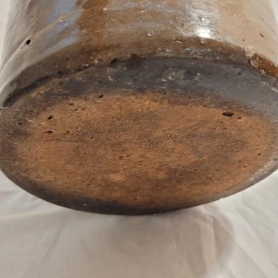 Three Antique Stoneware Butter Churn Crocks (FE-EL)