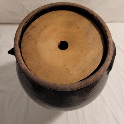 Three Antique Stoneware Butter Churn Crocks (FE-EL)