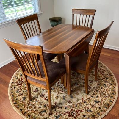 Wooden Drop Leave Breakfast Table and Chairs (K)