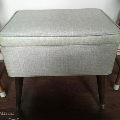 Vintage Sewing Box and Ottoman