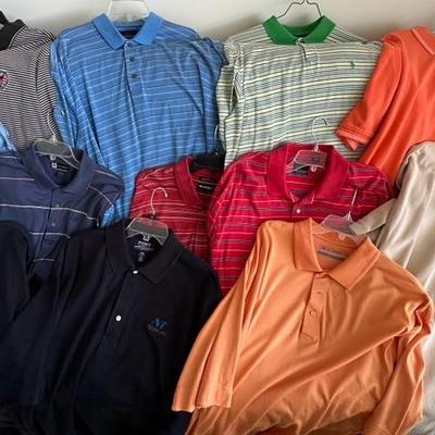 12 Mens XL Polo Short Sleeve Shirts Set 2
