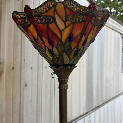 Stained glass floor lamp