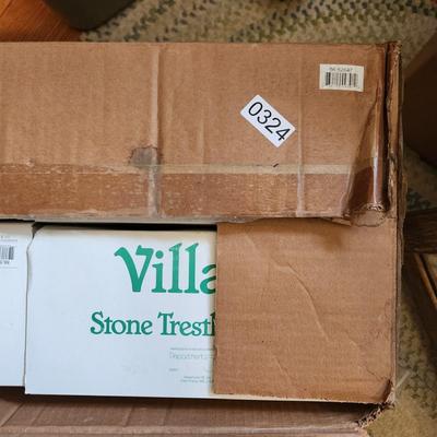 Case of 8 Dept 56 Village Stone Trestle Bridge