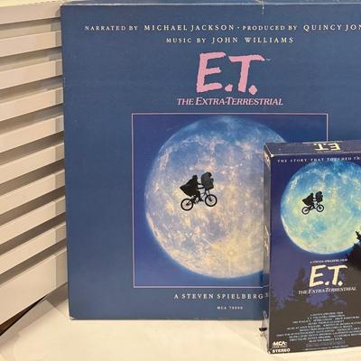 E.T. Vinyl Soundtrack with Narration by Michael Jackson & VHS.
