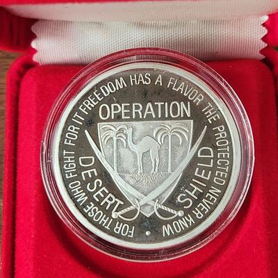 United States Air Force Operation Desert Shield .999 Silver Token one Troy Onuce