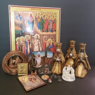 LOT 77F: Various Religious Trinkets and Art
