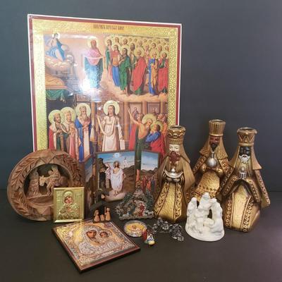 LOT 77F: Various Religious Trinkets and Art
