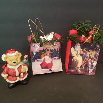 LOT 78F: Assorted Christmas Decor; Belsnickle Santas, Trinket Boxes & More