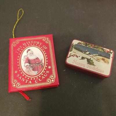 LOT 78F: Assorted Christmas Decor; Belsnickle Santas, Trinket Boxes & More