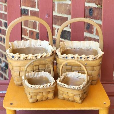 LOT 81G: Longaberger Lot of Various Sized Baskets and Bags