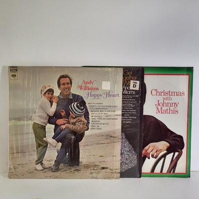 LOT 84D: Vintage Vinyl Records Including Christmas Albums by Elvis, Barbara Streisand and More