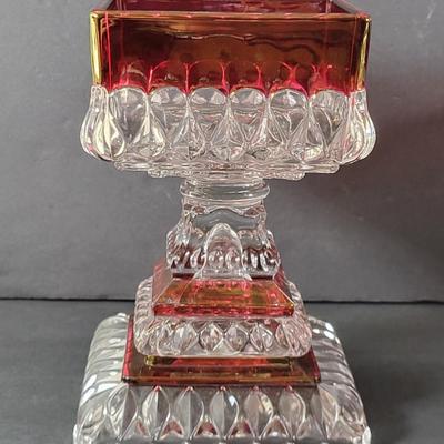 LOT 87D: Mixture of Antique Ruby & Glass Candy & Wedding Cake Dishes