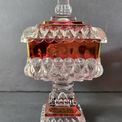 LOT 87D: Mixture of Antique Ruby & Glass Candy & Wedding Cake Dishes